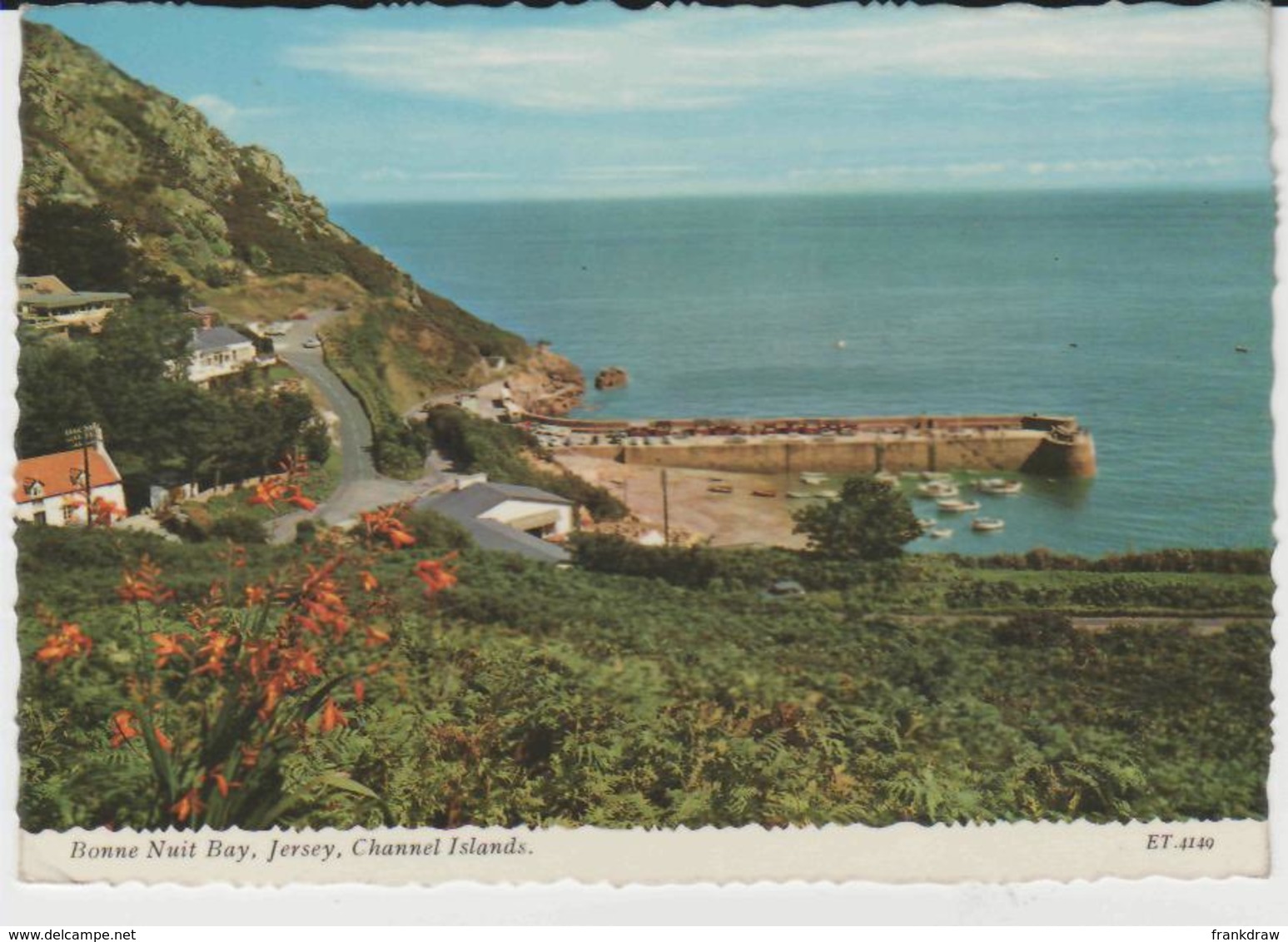 Postcard - Bonne Nuit Bay,Jersey, Channel Islands - Posted  22nd Aug 1968 Very Good - Unclassified