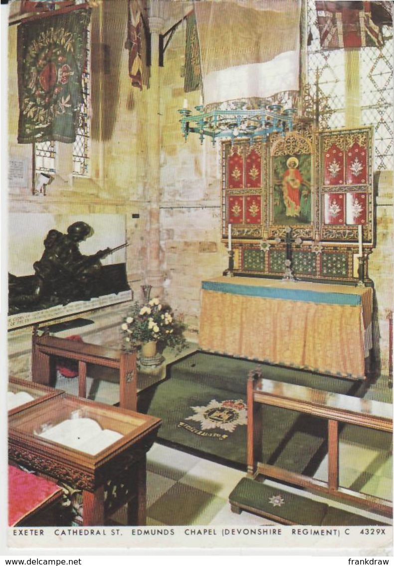 Postcard - Churches - Exeter Cathedral, St. Edmunds Chapel Posted 13th Oct 1980 Very Good - Unclassified