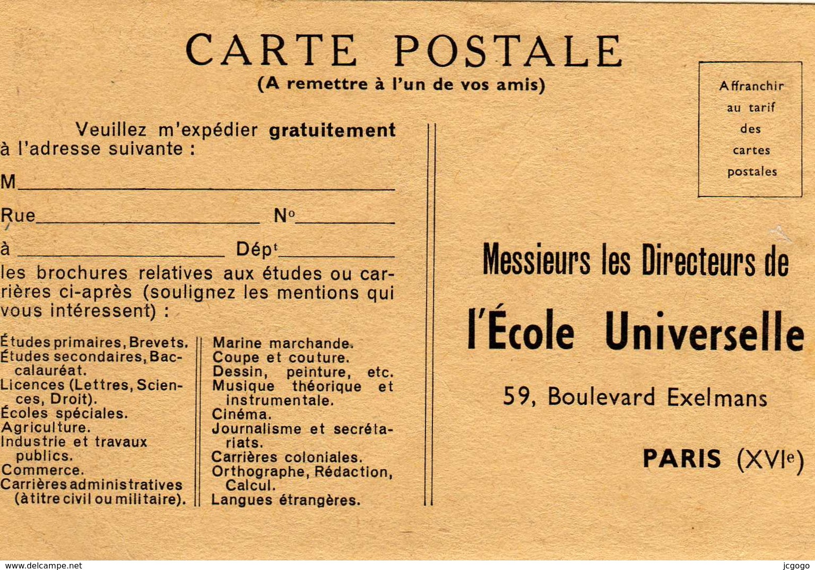 PARIS   ECOLE UNIVERSELLE  Une Salle De Dactylographie Du Courrier - Education, Schools And Universities