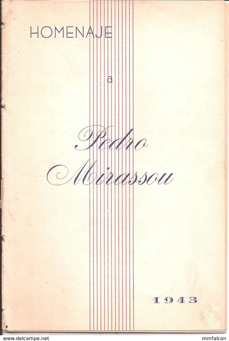 X43 - OPERA Teatro Colon Programa Tributo Al Tenor Argentino PEDRO MIRASSOU 1943 - Programmes