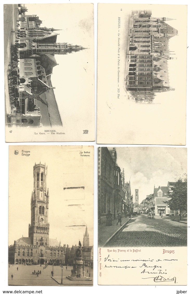 (G053) BRUGGE-BRUGES - Poste - Palais Du Gouverneur - Gare - Beffroi - Justice De Paix - Breydel Et De Coninck - Brugge