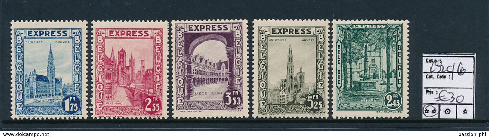 BELGIUM  COB 292C/G MNH - Neufs