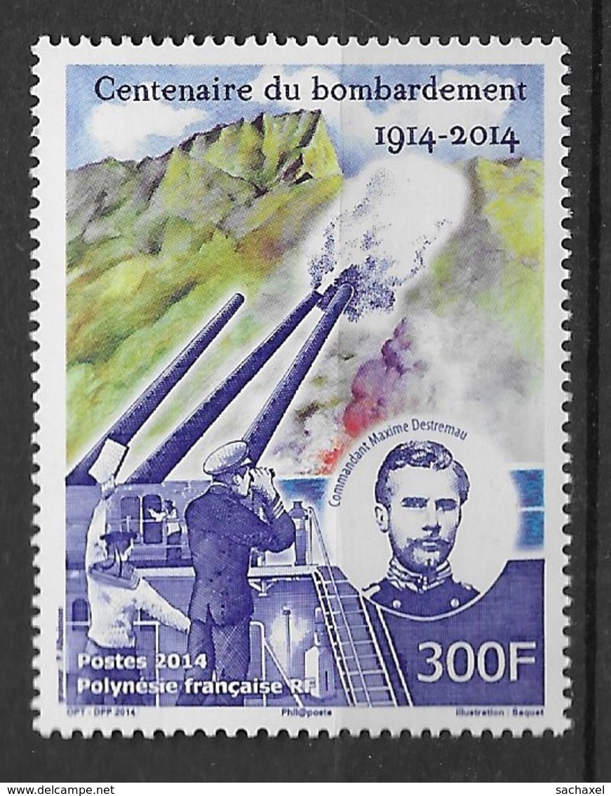 2014   Polynesie Française   N° 1072  Nf**  MNH. Centenaire Du Bombardement - Neufs