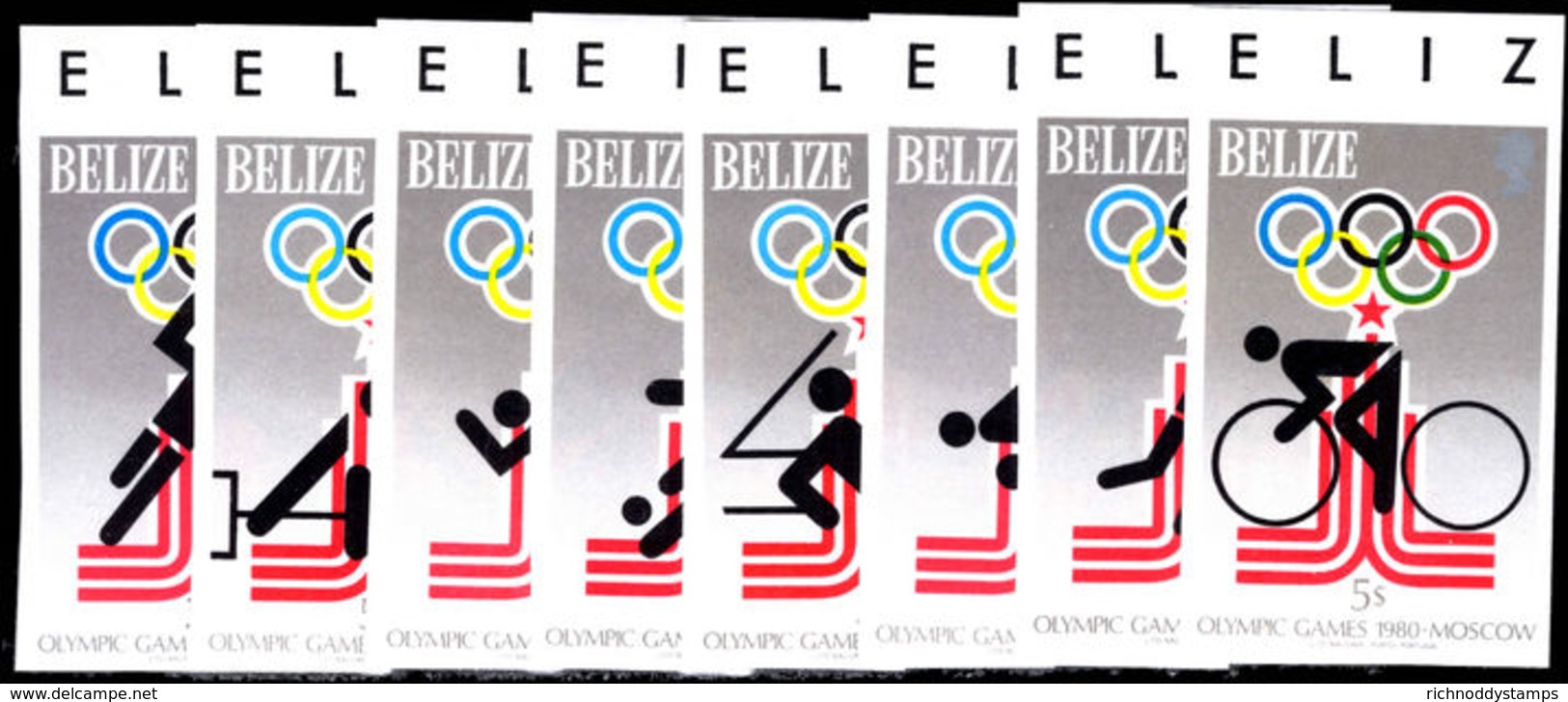 Belize 1979 Olympics IMPERF Unmounted Mint. - Belize (1973-...)
