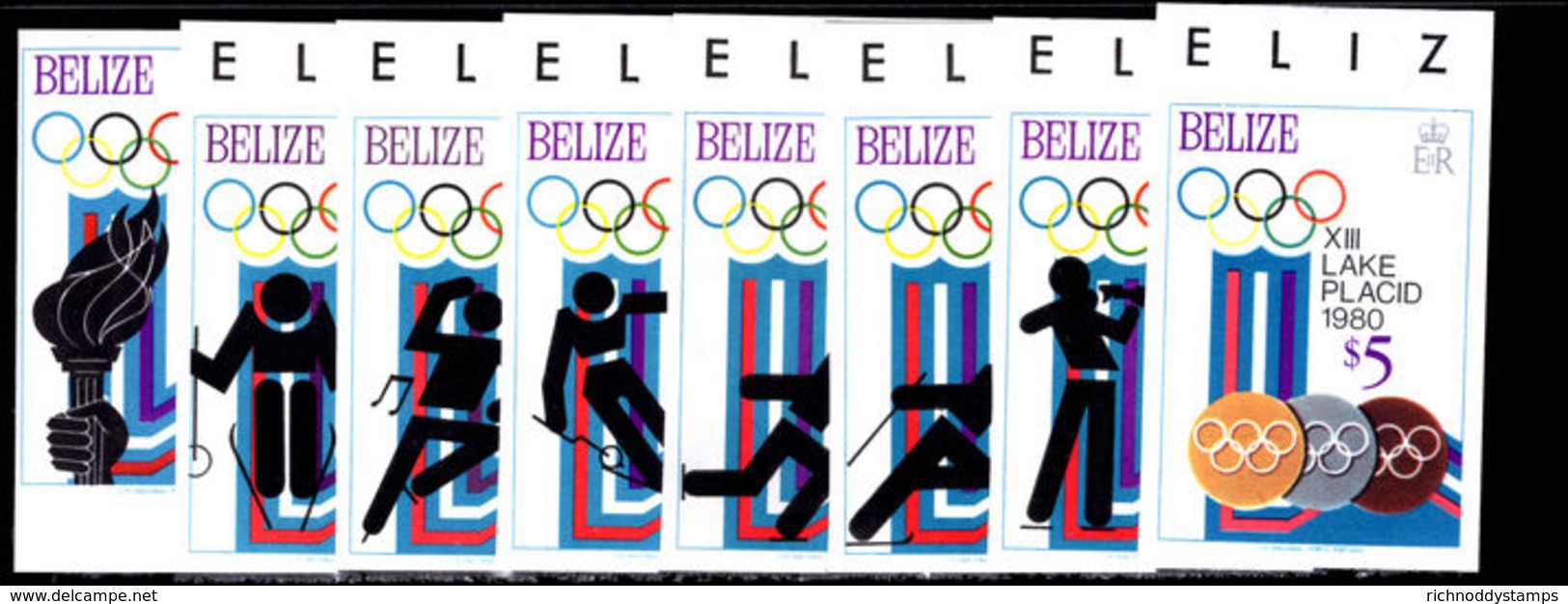 Belize 1979 Winter Olympics IMPERF  Unmounted Mint. - Belize (1973-...)