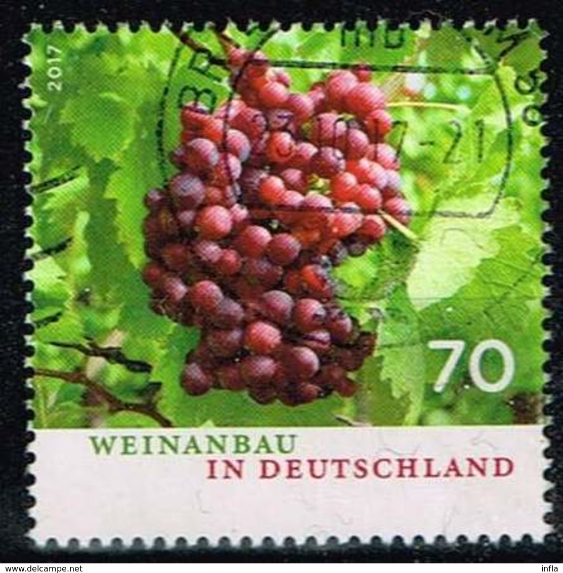 Bund 2017, Michel# 3334 O Weinanbau In Deutschland - Gebraucht