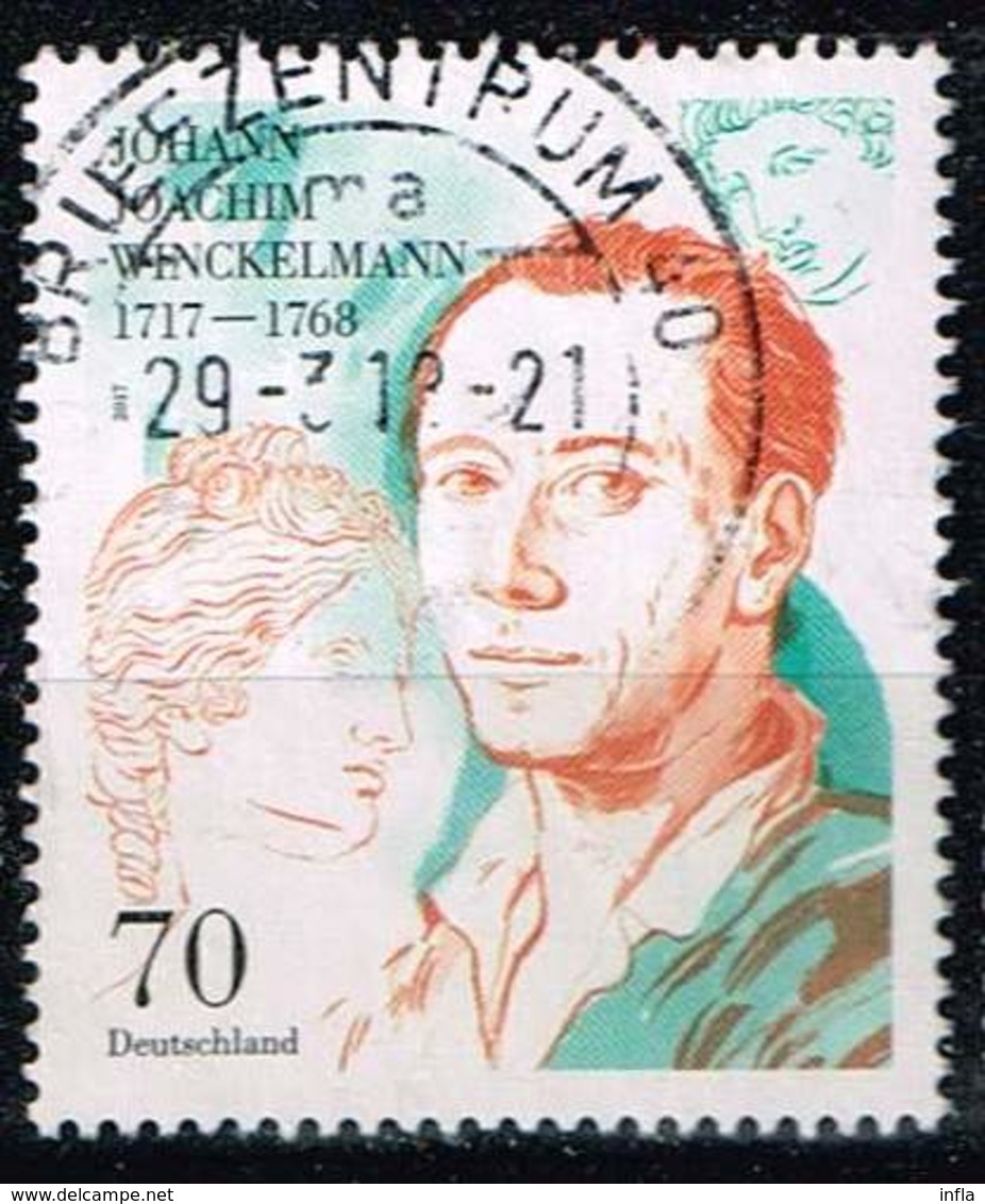 Bund 2017, Michel# 3338 O 300. Geburtstag Johann Joachim Winckelmann - Used Stamps