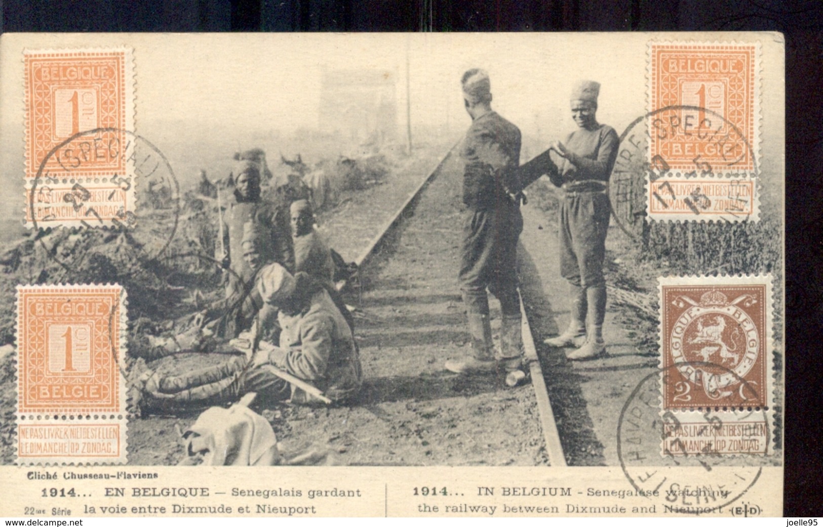 Nieuwpoort - Dixmuide - 1920 - Senegalesche Soldaten Railway - Spoorweg - Dixmude - Nieuport - 1915 - Nieuwpoort