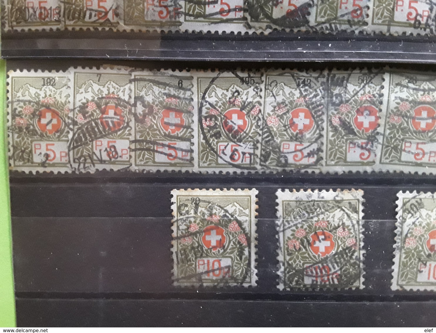 SUISSE / SCHWEIZ FRANCHISE, Etude De 42 Timbres Yvert 2 A,3 A,4 A,5 A  , Obl Tous Avec Numéros Différents,  Ensemble  TB - Franchise