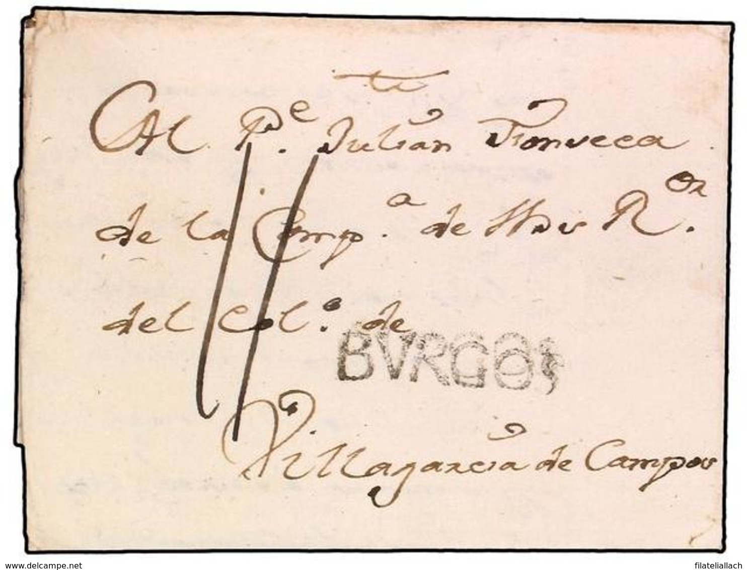 SPAIN: PREPHILATELIC MARKS  DP07 BURGOS - ...-1850 Vorphilatelie