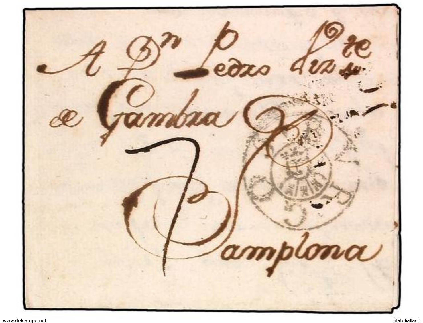 SPAIN: PREPHILATELIC MARKS  DP07 BURGOS - ...-1850 Prephilately