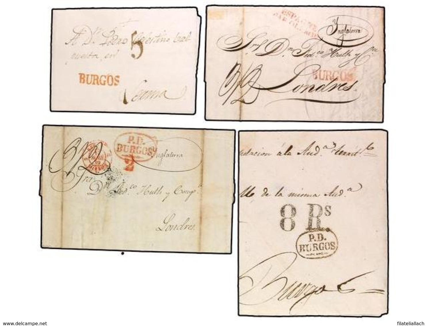 SPAIN: PREPHILATELIC MARKS  DP07 BURGOS - ...-1850 Prephilately