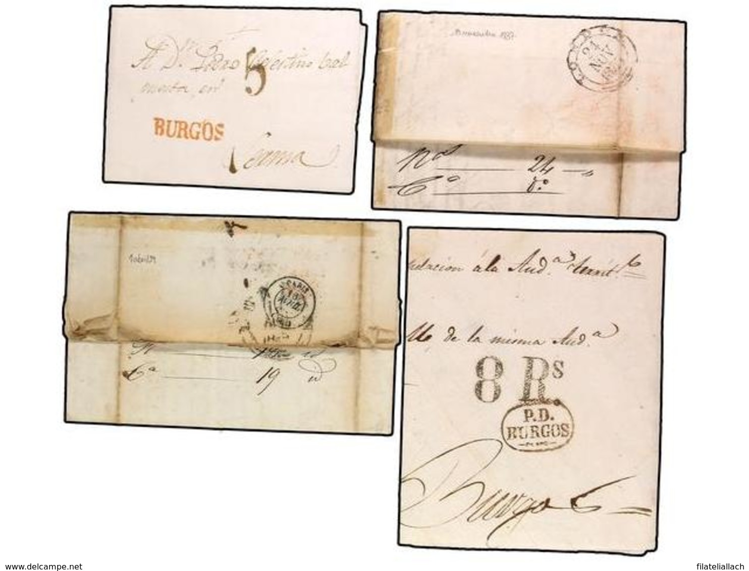 SPAIN: PREPHILATELIC MARKS  DP07 BURGOS - ...-1850 Prephilately