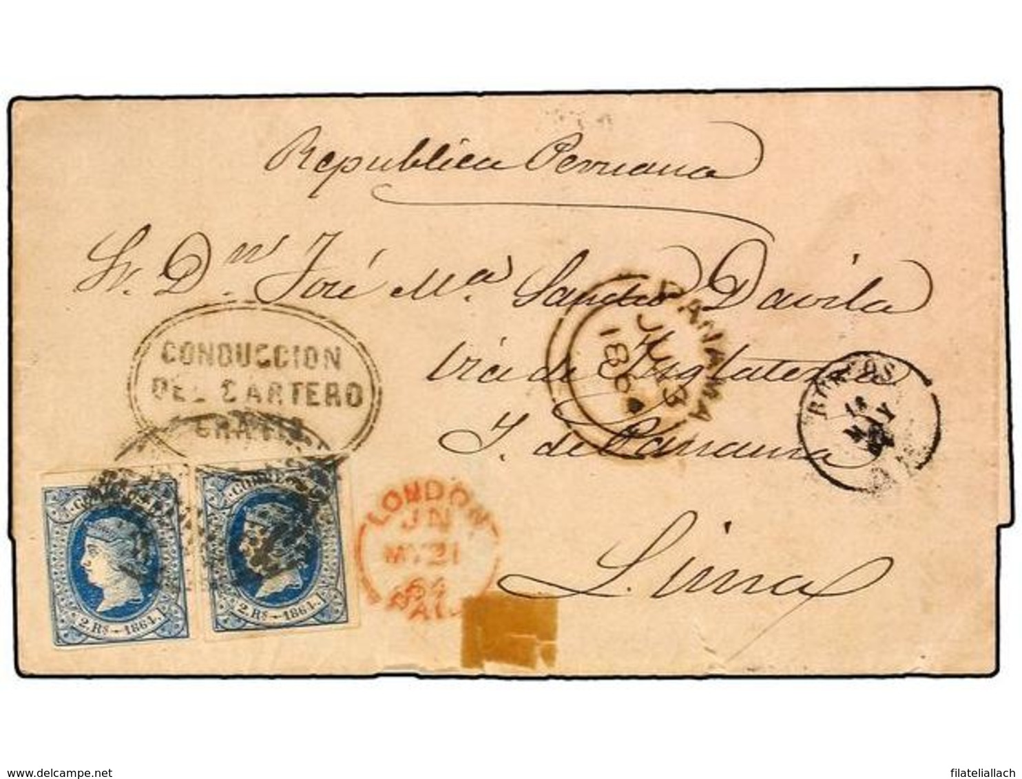 SPAIN: PREPHILATELIC MARKS  DP07 BURGOS - ...-1850 Prephilately