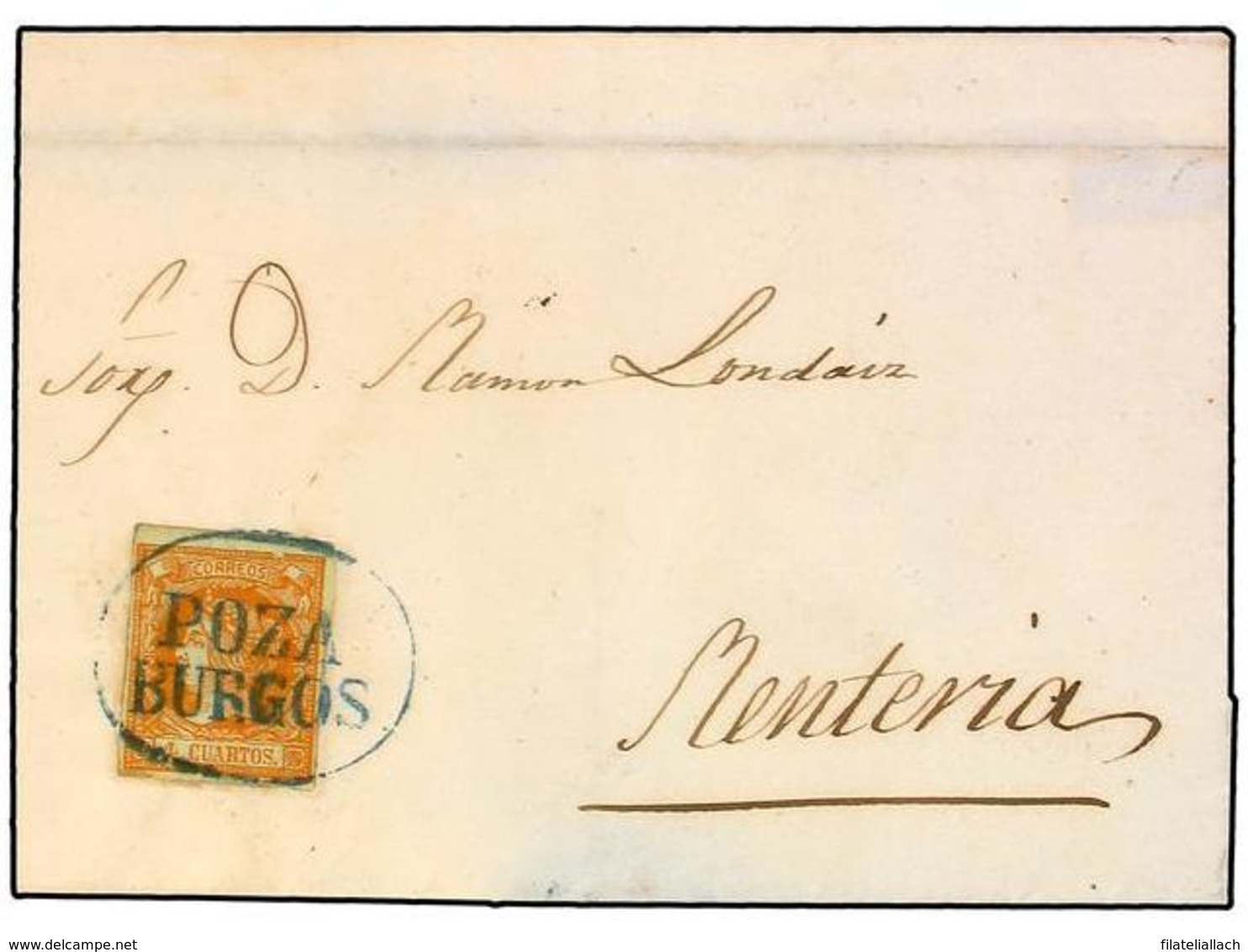 SPAIN: PREPHILATELIC MARKS  DP07 BURGOS - ...-1850 Prephilately