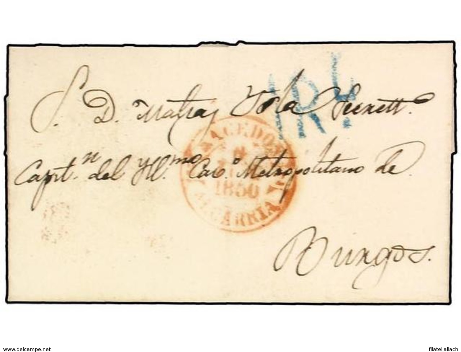 SPAIN: PREPHILATELIC MARKS  DP02 ALCARRIA - ...-1850 Préphilatélie