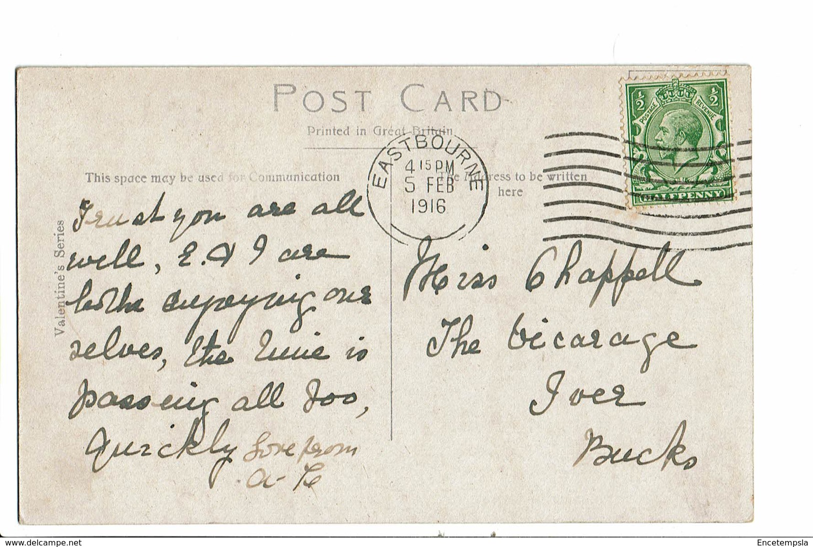 CPA - Carte Postale Royaume Uni - Eastbourne -Beachy Head In A Storm-1916-VM723 - Eastbourne