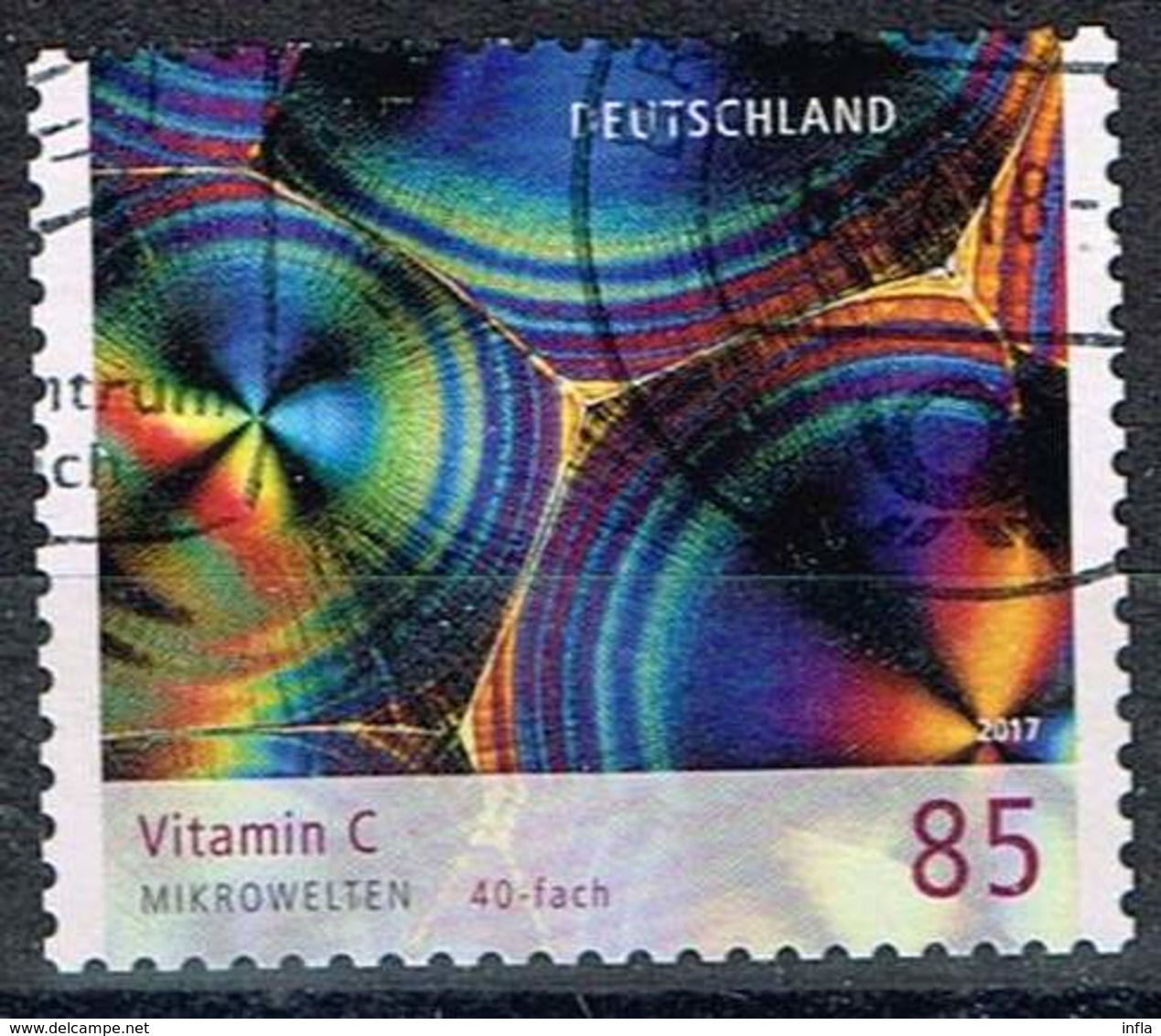 Bund 2018, Michel# 3362 O Microwelten: Vitamin C, Selbstklebend, Self-adhesive - Gebraucht