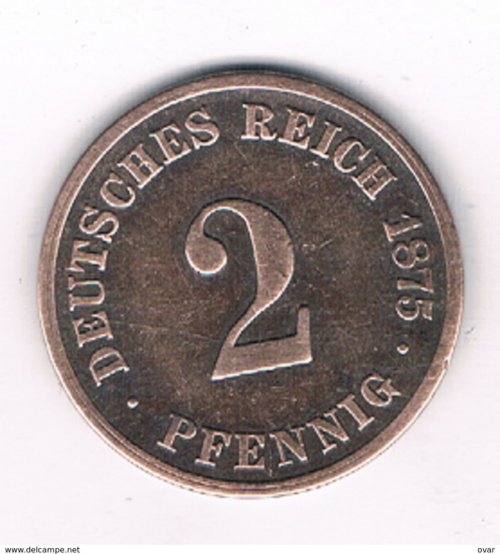 2 PFENNIG  1875  C DUITSLAND /1509/ - 2 Pfennig