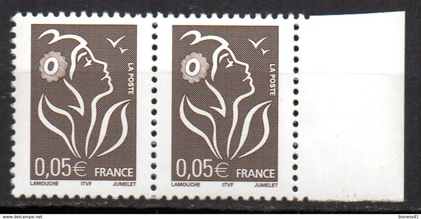 Col12 France  Variété  Marianne Lamouche  N° 3754  / 3940 Sans Pho En Paire  Neuf XX MNH Luxe - Neufs