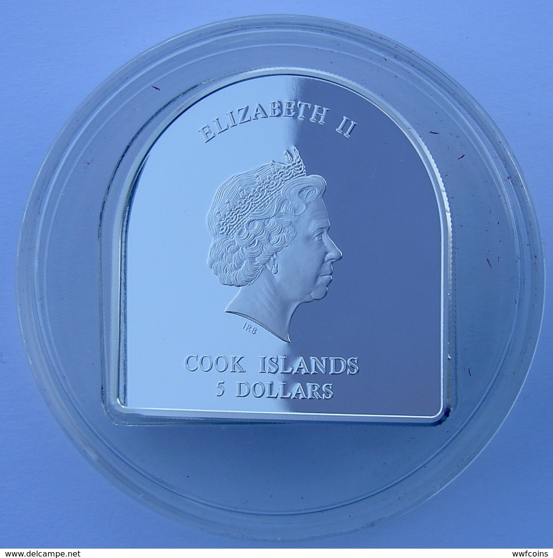 COOK ISLANDS 5 $ 2012 ARGENTO PROOF 999 SILVER+GOLD+SWAROVSKI SAINT BARTHOLOMAE PESO 25g. TITOLO 0,999 CONSERVAZIONE FON - Cookinseln