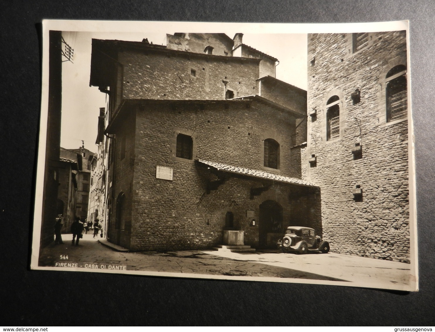 19885) FIRENZE CASA DI DANTE CON AUTO PARCHEGGIATA NELLA PIAZZETTA VIAGGIATA 1949 - Firenze