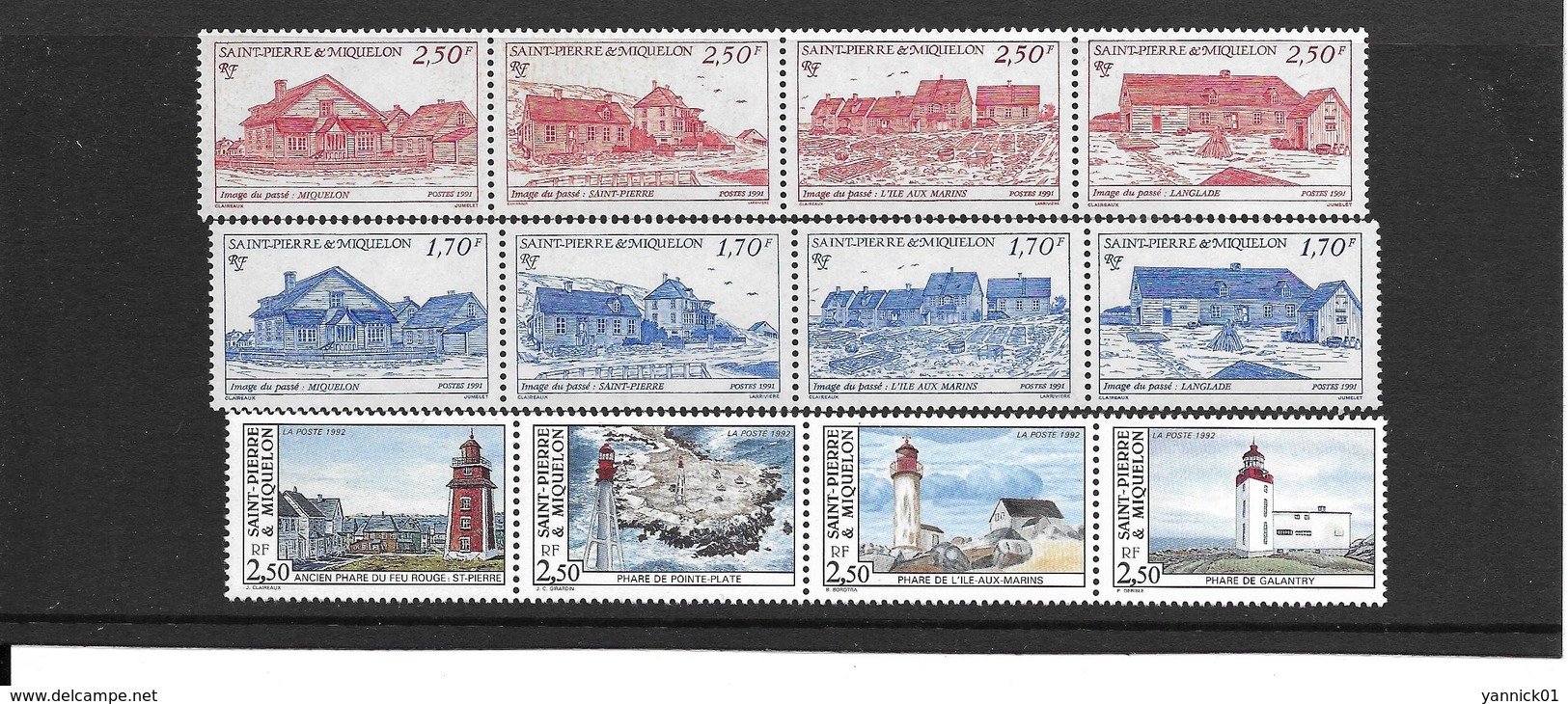 SAINT PIERRE MIQUELON - LOT 12 TIMBRES NEUFS 537/540 541/544 563/566 - Collections, Lots & Series