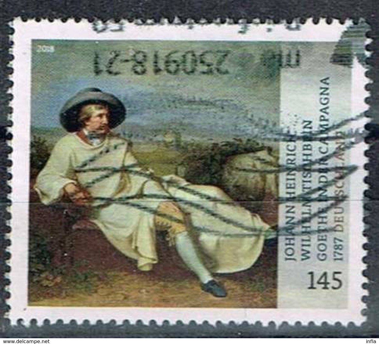 Bund 2018, Michel# 3393 O Schätze Aus Dt. Museen: Goethe In Der Campagne - Used Stamps