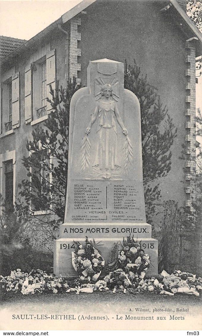 Sault Lès Rethel Monument Aux Morts - Autres & Non Classés