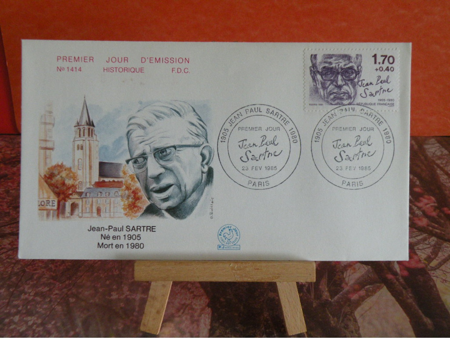 Jean Paul Sarthe - Paris - 23.2.1985 FDC 1er Jour N°1414 - Coté 4,50€ - 1980-1989