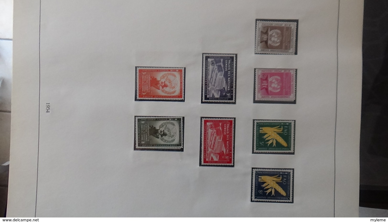 Belle Collection Album LINDNER Del'ONU En Blocs Et Timbres ** En 54 Photos Dont Bonnes Valeurs Du Début. A Saisir !!! - Collections (en Albums)