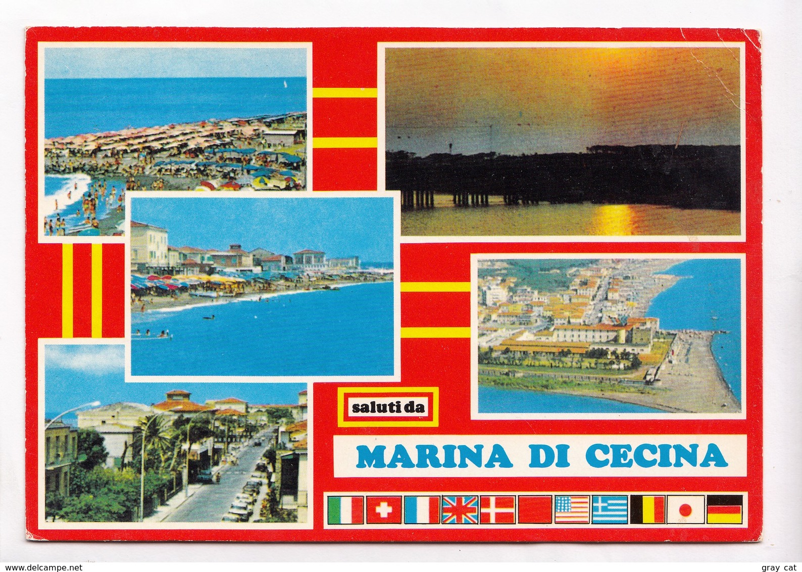 Italy, Italia, Saluti Da MARINA DI CECINA, Used Postcard [22914] - Livorno