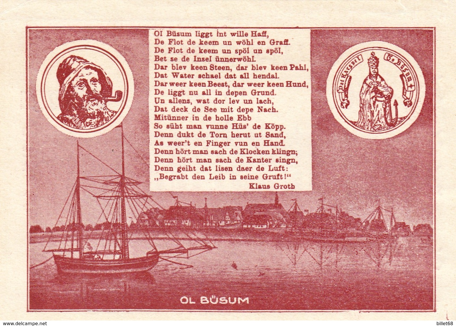 Billet Allemand - 50 Pfennig - Schleswig-Holstein, Busum Kurhotel -  1923 - Lokale Ausgaben