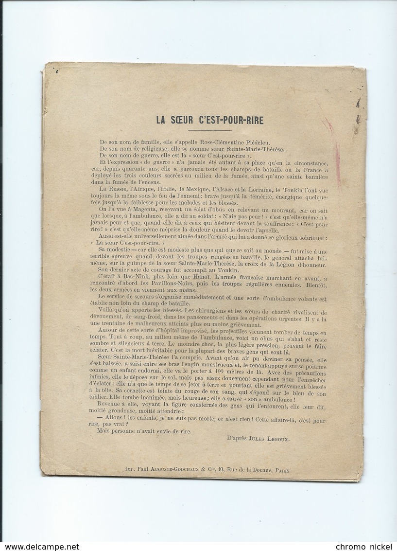 1898 Les Femmes De France La Soeur "C'est Pour Rire"  Cahier Bien, Intérieur Passable 225 X 175 Mm 2 Scans - Protège-cahiers