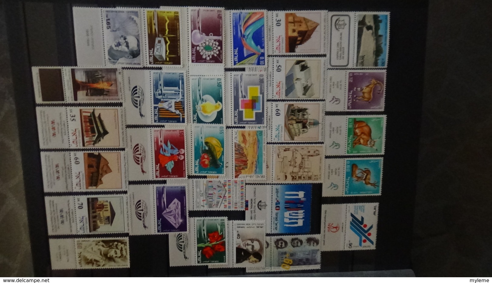 Belle collection d'ISRAËL avec blocs et timbres tous ** avec tabs. A saisir !!!