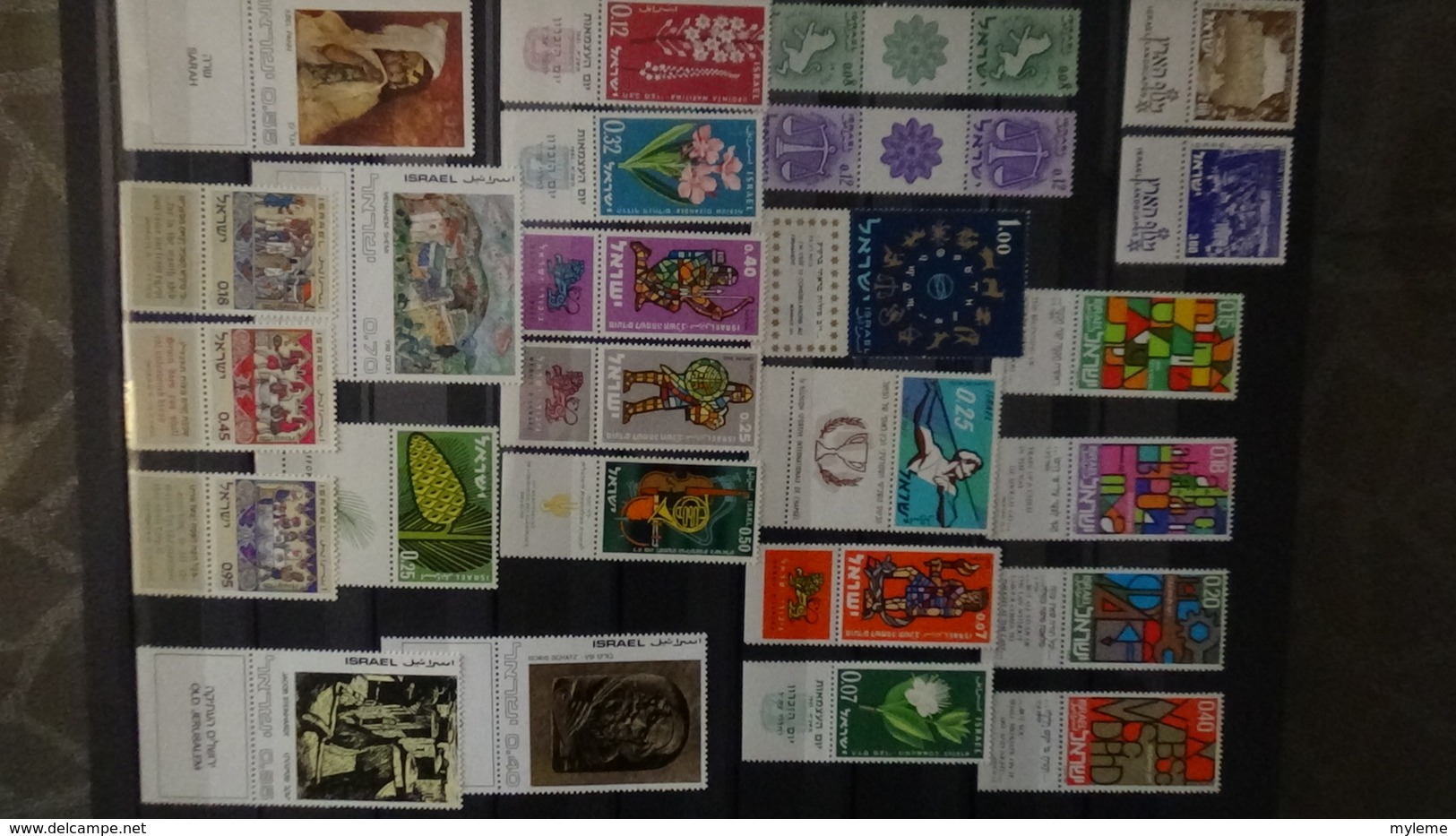 Belle collection d'ISRAËL avec blocs et timbres tous ** avec tabs. A saisir !!!