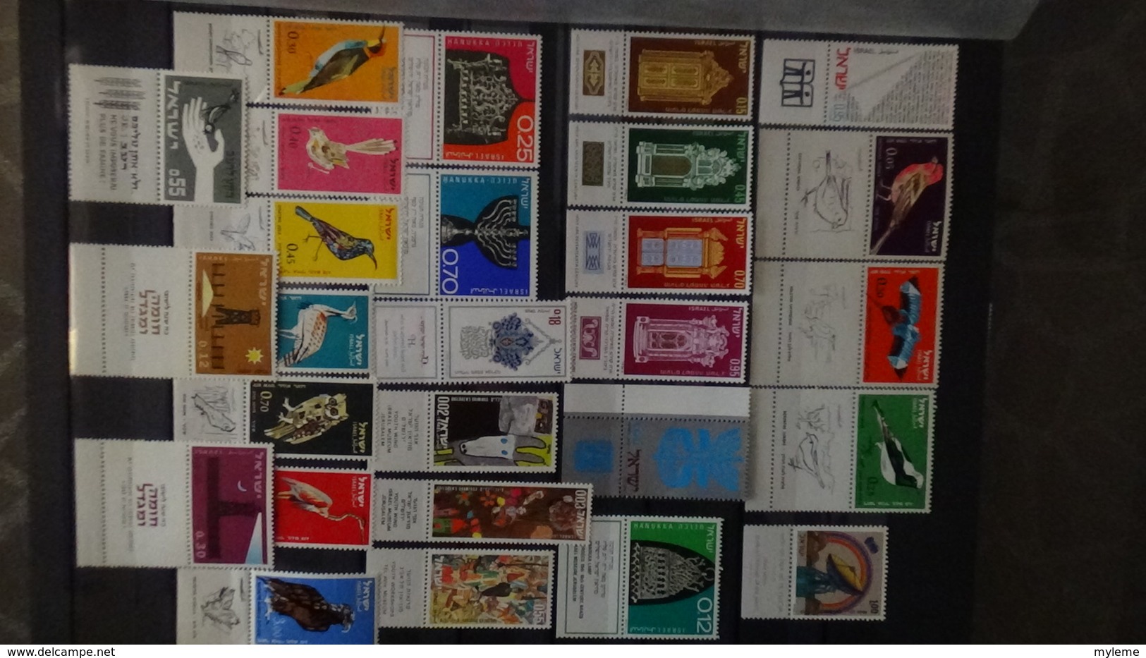 Belle collection d'ISRAËL avec blocs et timbres tous ** avec tabs. A saisir !!!