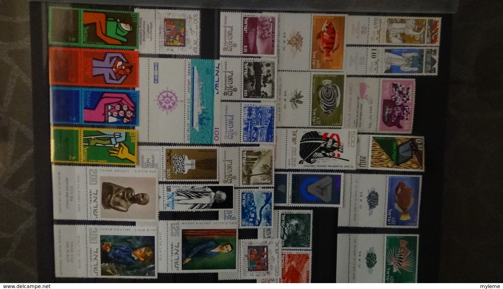 Belle collection d'ISRAËL avec blocs et timbres tous ** avec tabs. A saisir !!!