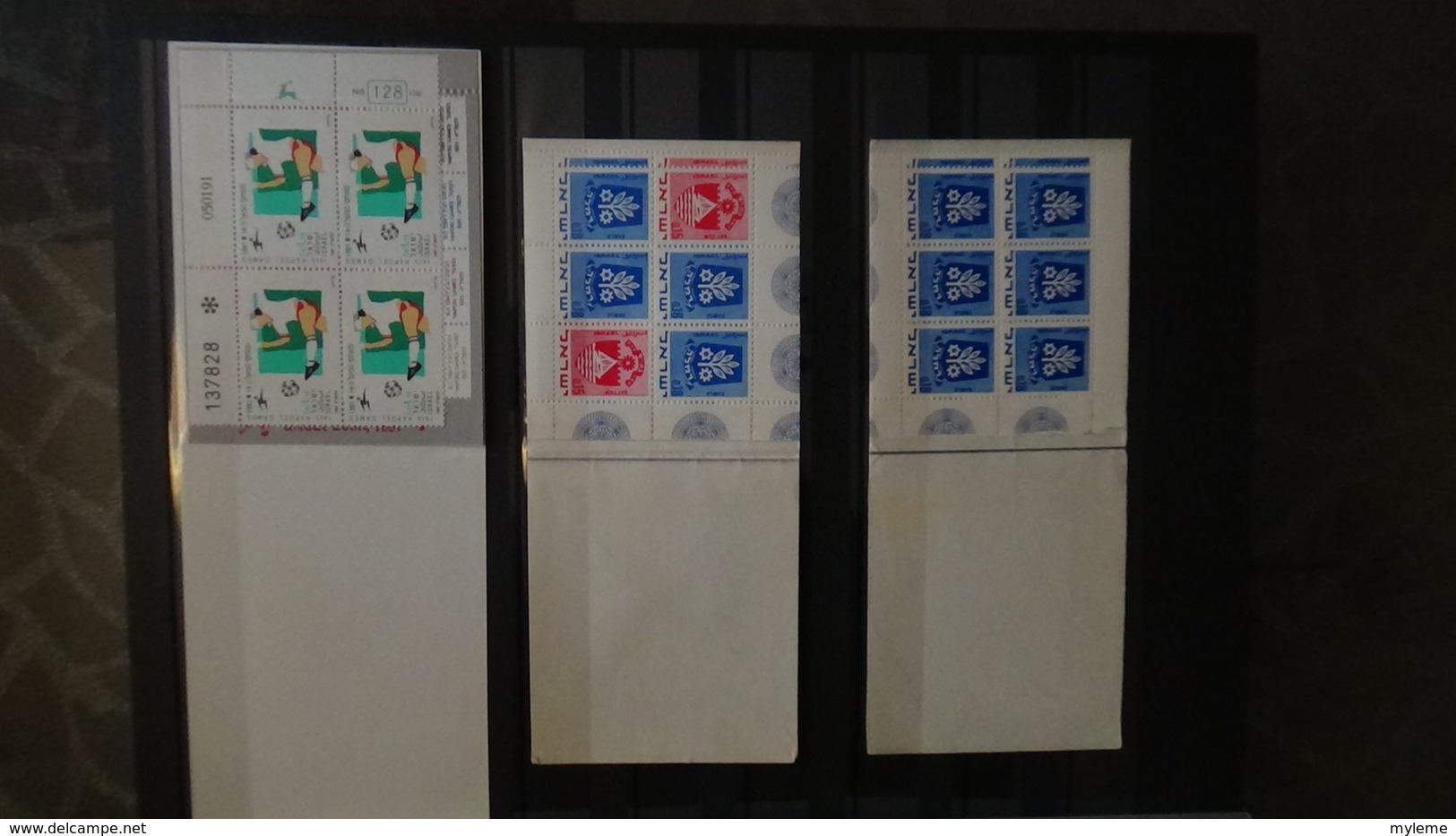 Belle collection d'ISRAËL avec blocs et timbres tous ** avec tabs. A saisir !!!