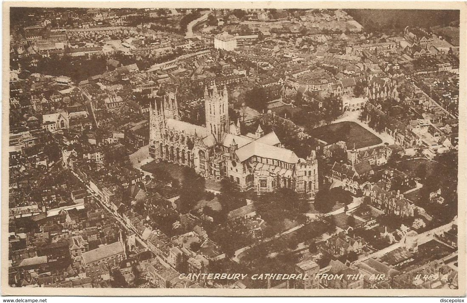 W1262 Canterbury Cathedral From The Air - Aerial View Vue Aerienne Vista Aerea / Viaggiata 1956 - Canterbury