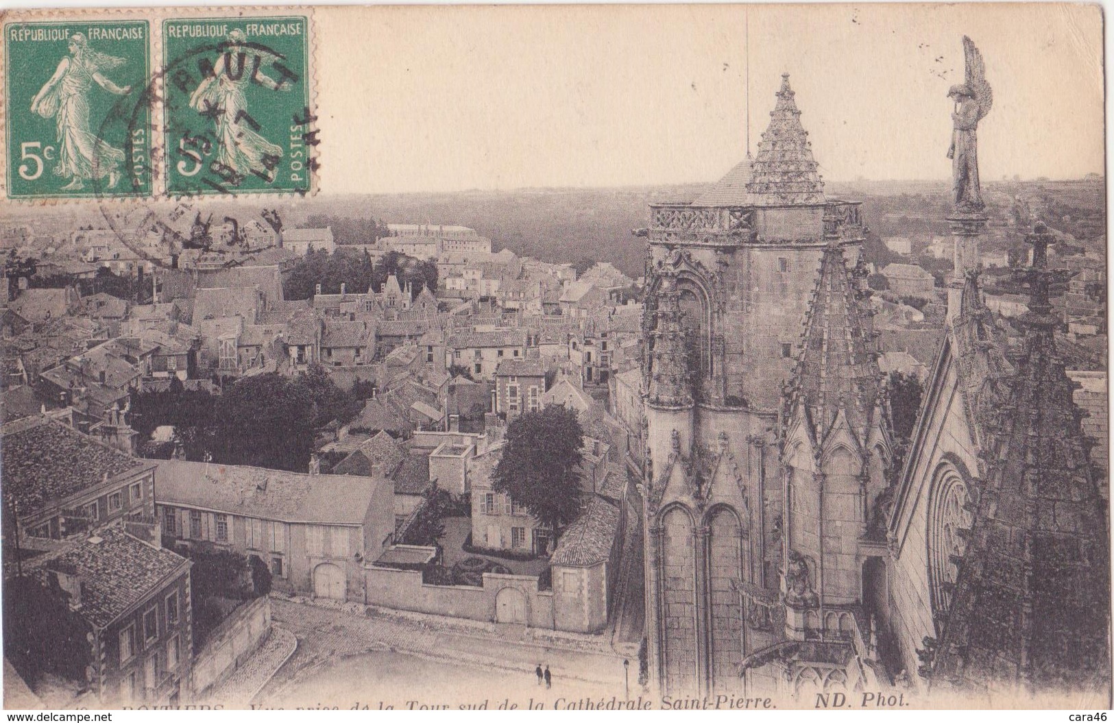 CPA - 49. POITIERS - Vue Prise De La Tour Sud De La Cathédrale St Pierre - Poitiers