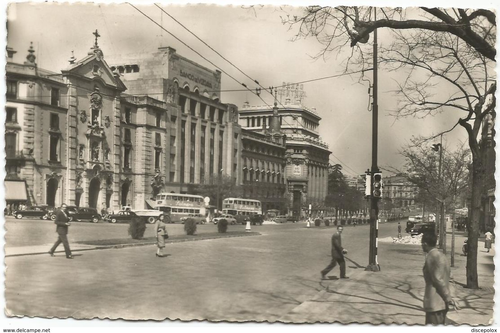 W1265 Madrid - Calle De Alcalà - Auto Cars Voitures Bus Autobus / Viaggiata 1956 - Madrid