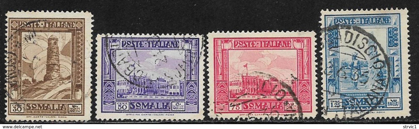 Somalia Scott # 144a,146a,147a,183a Used Tower,Palace, Termite Nest,1934-7 - Somalia