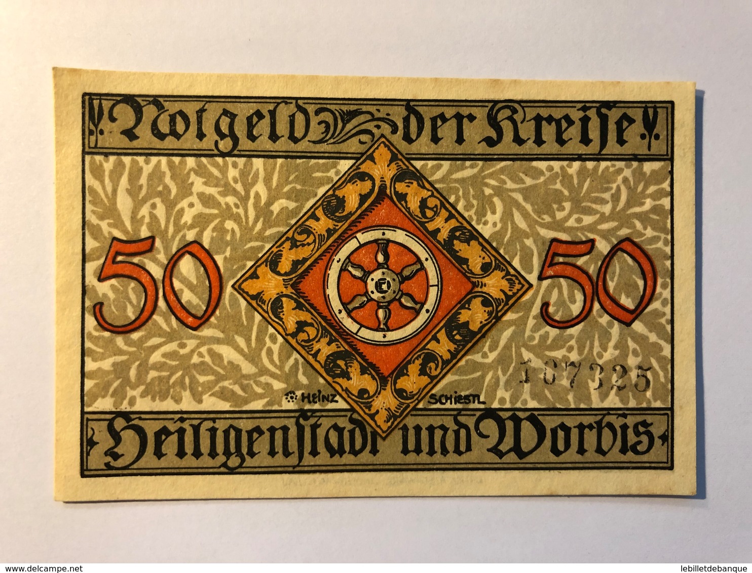 Allemagne Notgeld Heiligenstadt 50 Pfennig - Collections