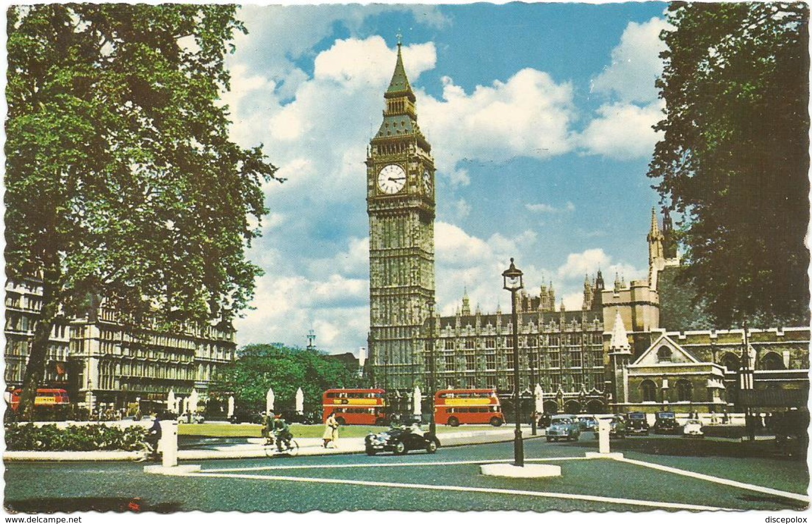 W1268 London - Big Ben And Parliament Square - Auto Cars Voitures Bus Autobus / Viaggiata 1965 - Altri & Non Classificati