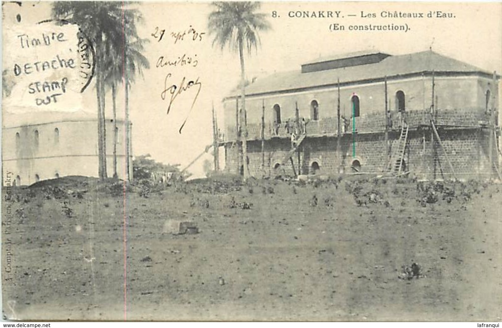 Pays Div- Ref R88- Guinée - Conakry - Les Chateaux D Eau - Chateau D Eau -en Construction -timbre Détaché - - Guinée Française
