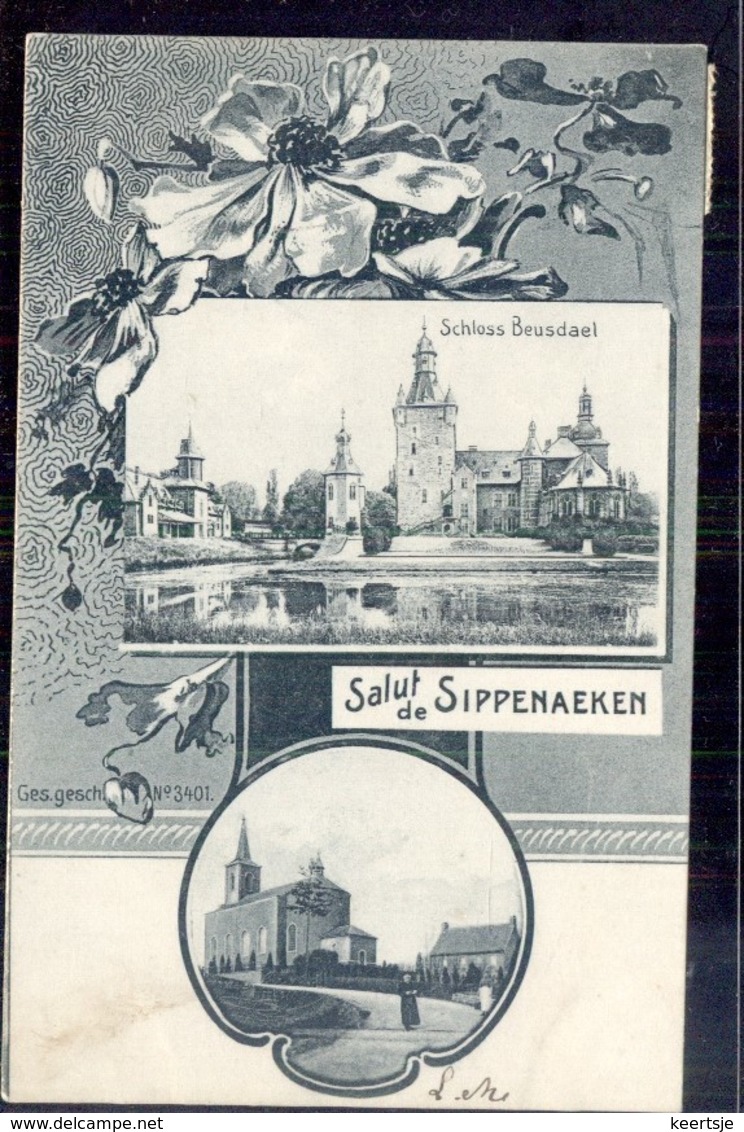 België - Sippenaeken Sippenaken - Salut Schloss Beusdael -  1906 - Andere & Zonder Classificatie