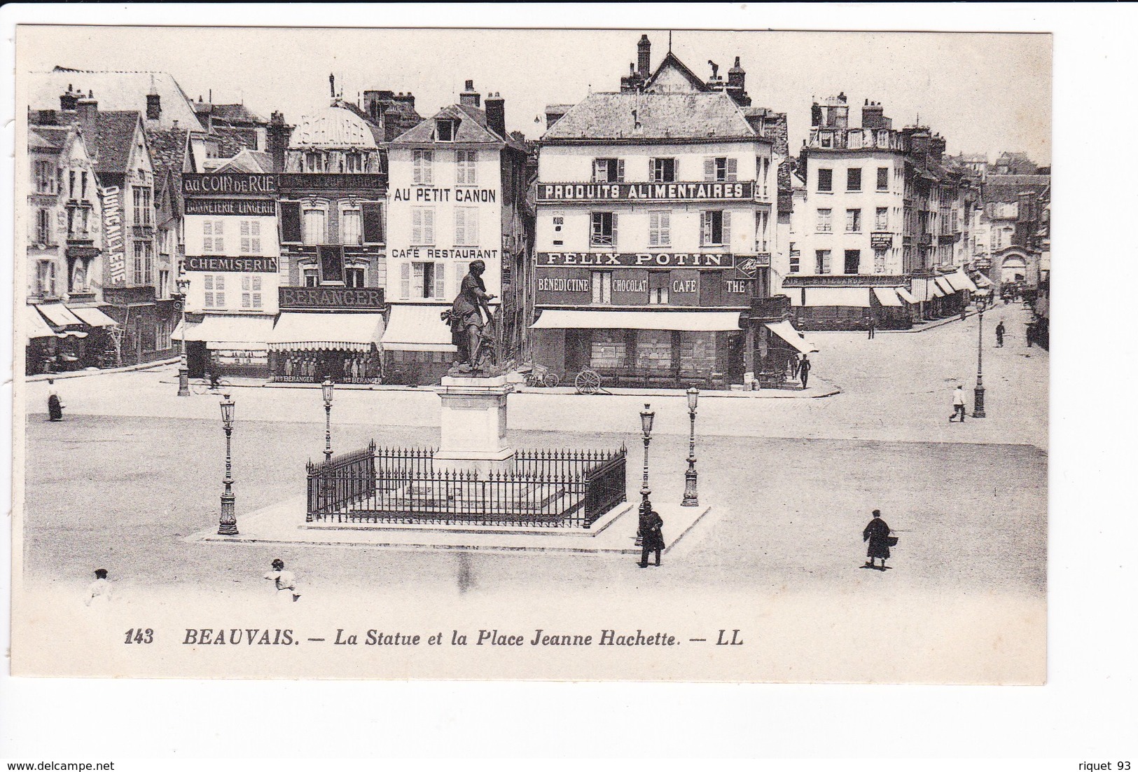 143 - BEAUVAIS - La Statue Et La Place Jeanne Hachette. - LL - Beauvais