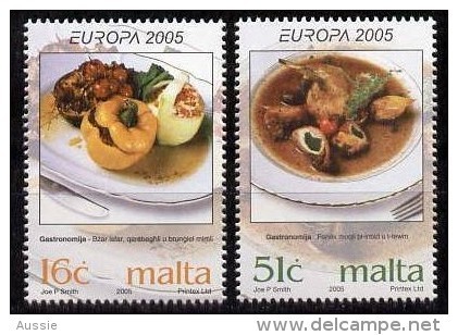 Cept 2005 Malte Malta Yvertn° 1363-64  *** MNH Cote 4,50 Euro Gastronomie - 2005