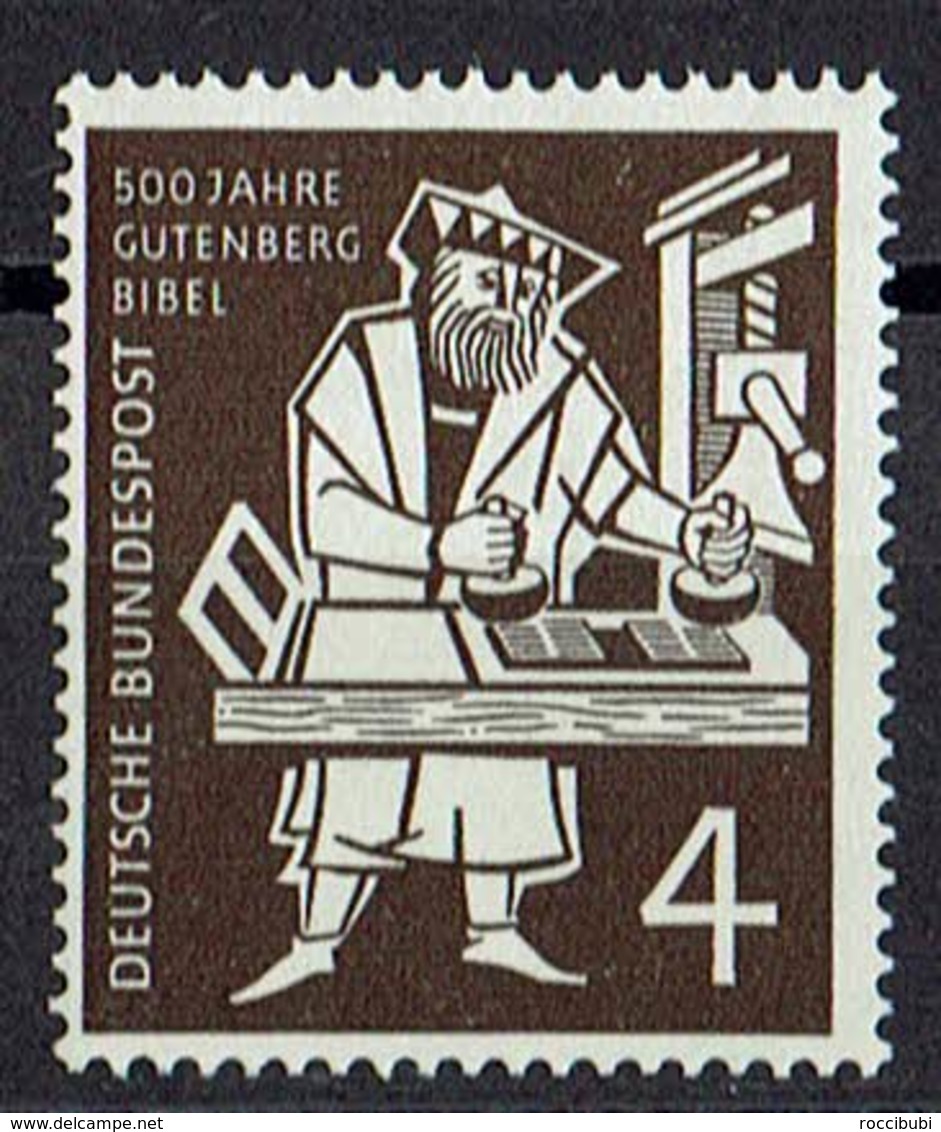 BRD 1954 // 198 ** Gutenberg Bibel - Neufs